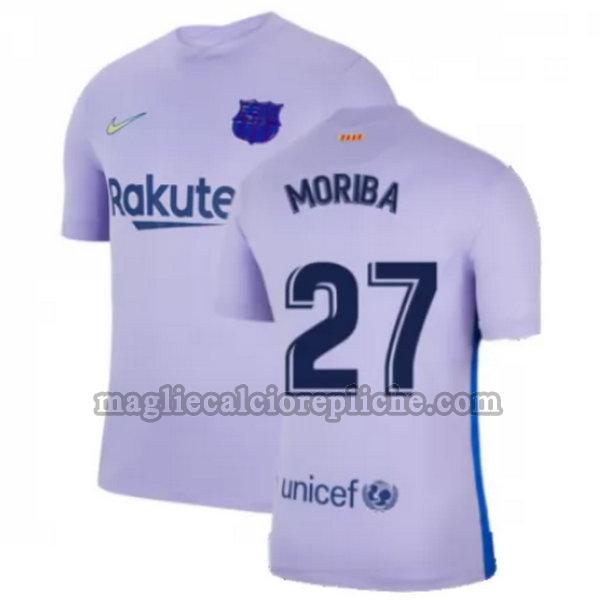 seconda maglie calcio barcellona 2021 2022 moriba 27 giallo