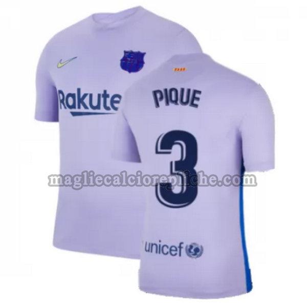 seconda maglie calcio barcellona 2021 2022 pique 3 giallo