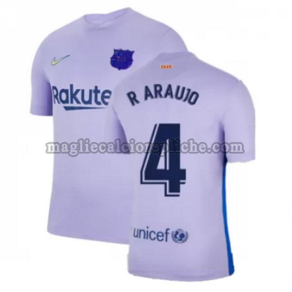 seconda maglie calcio barcellona 2021 2022 r araujo 4 giallo