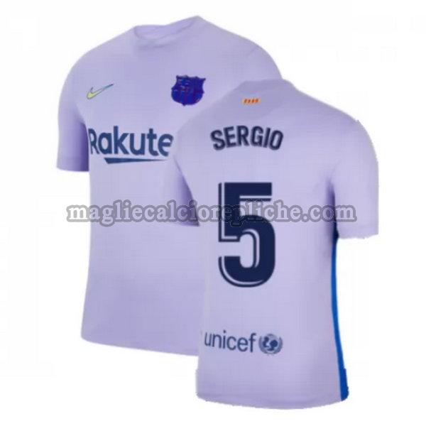 seconda maglie calcio barcellona 2021 2022 sergio 5 giallo