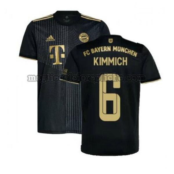 seconda maglie calcio bayern münchen 2021 2022 kimmich 6 nero