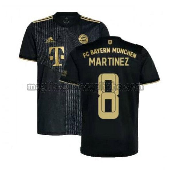 seconda maglie calcio bayern münchen 2021 2022 martinez 8 nero