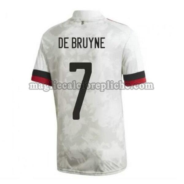 seconda maglie calcio belgio 2020-2021 de bruyne 7 bianco