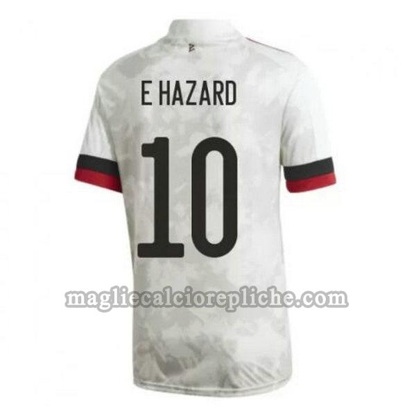 seconda maglie calcio belgio 2020-2021 e hazard 10 bianco