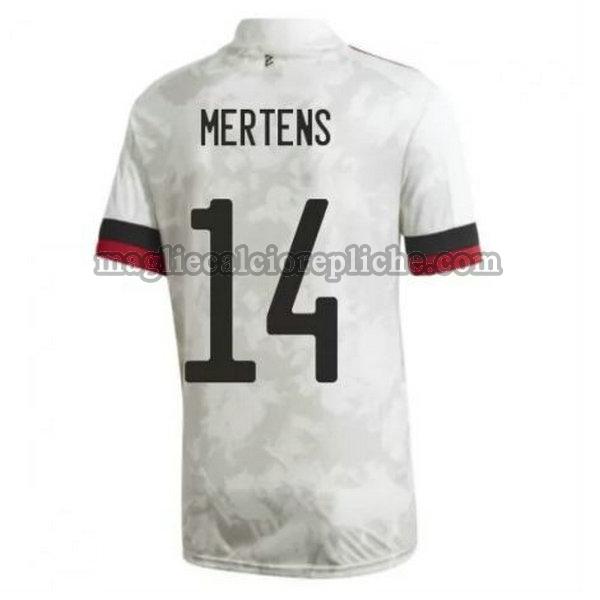 seconda maglie calcio belgio 2020-2021 mertens 14 bianco