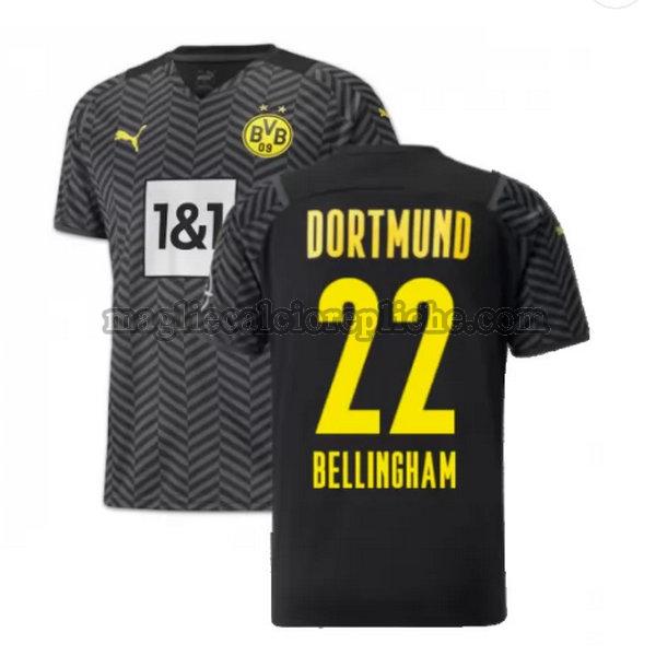 seconda maglie calcio borussia dortmund 2021 2022 bellingham 22 nero