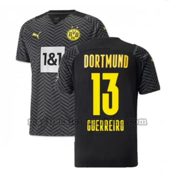 seconda maglie calcio borussia dortmund 2021 2022 guerreiro 13 nero