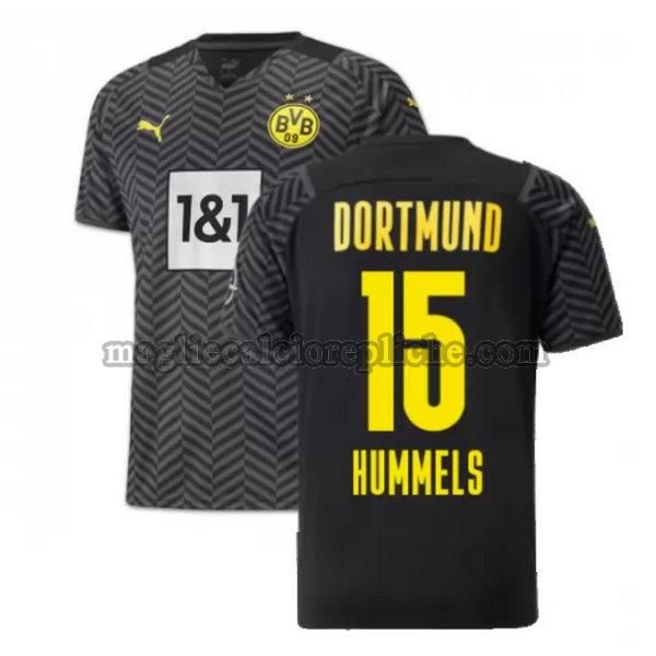 seconda maglie calcio borussia dortmund 2021 2022 hummels 15 nero