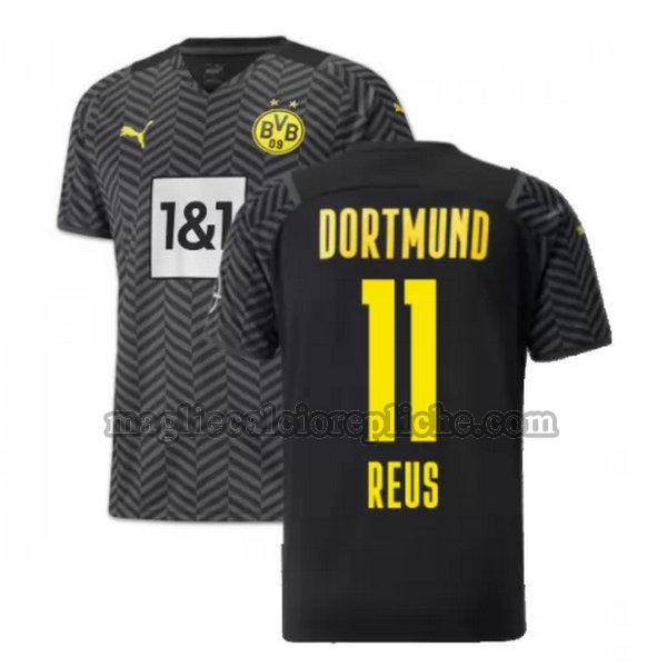 seconda maglie calcio borussia dortmund 2021 2022 reus 11 nero