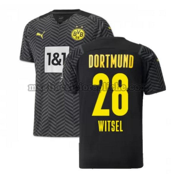 seconda maglie calcio borussia dortmund 2021 2022 witsel 28 nero