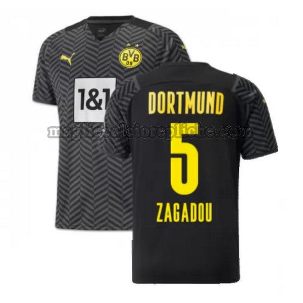 seconda maglie calcio borussia dortmund 2021 2022 zagadou 5 nero