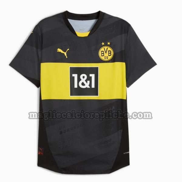 seconda maglie calcio borussia dortmund 2024 2025 thailandia nero