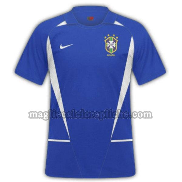 seconda maglie calcio brasile 2002 blu