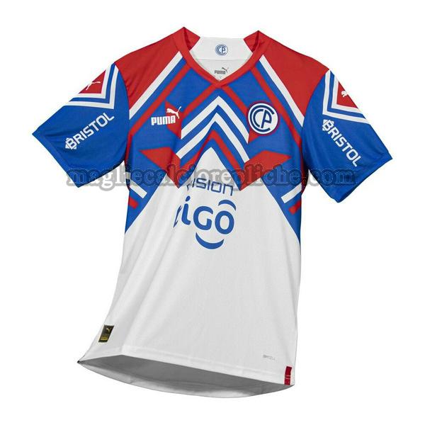 seconda maglie calcio cerro porteño 2023 thailandia blu bianco