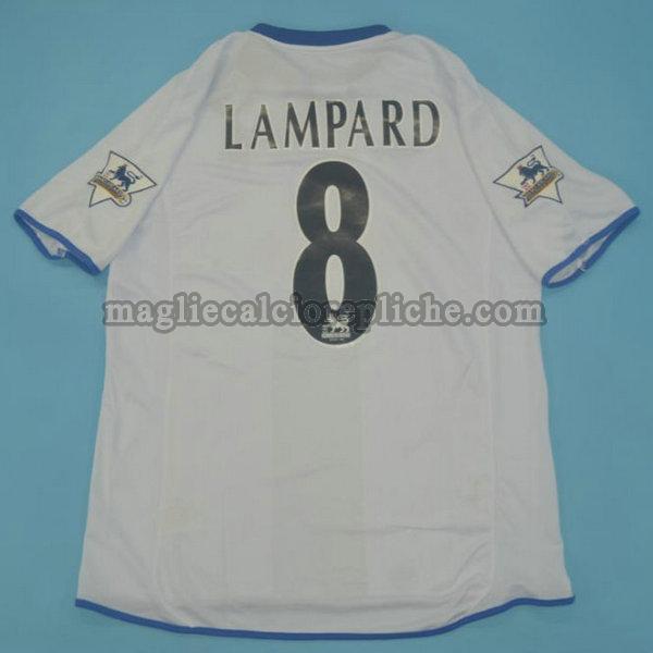 seconda maglie calcio chelsea 2003-2005 lampard 8 bianco