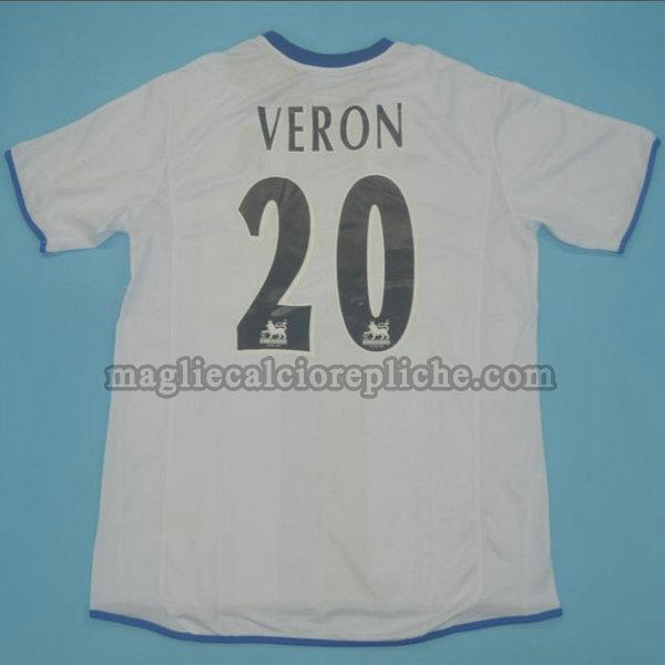 seconda maglie calcio chelsea 2003-2005 veron 20 bianco