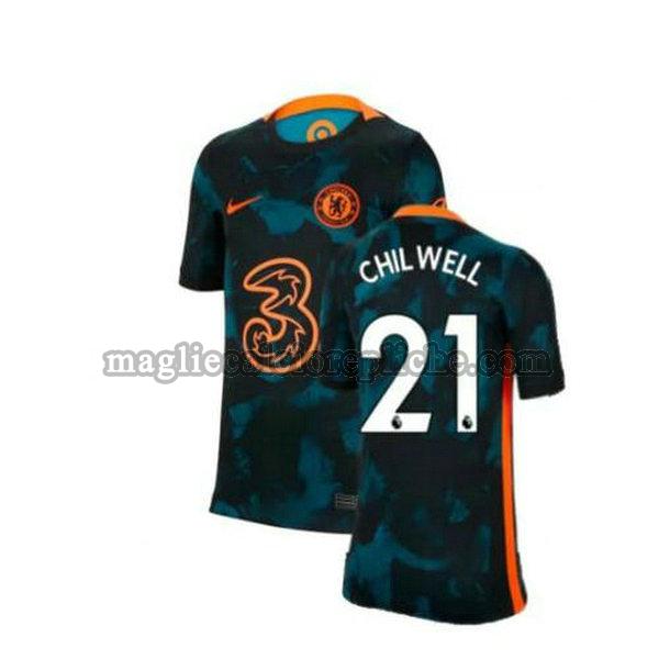 seconda maglie calcio chelsea 2021 2022 chilwell 21 verde