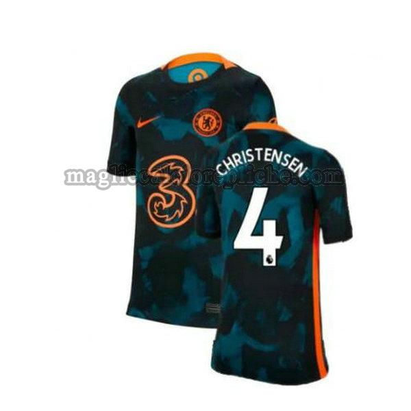 seconda maglie calcio chelsea 2021 2022 christensen 4 verde