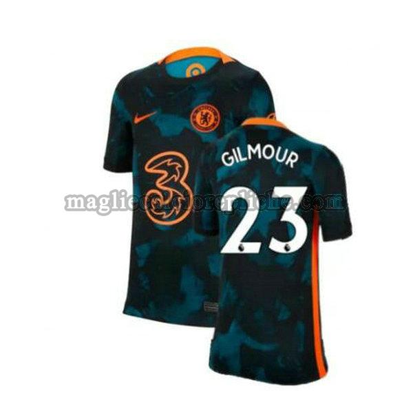 seconda maglie calcio chelsea 2021 2022 gilmour 23 verde