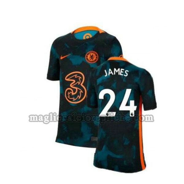 seconda maglie calcio chelsea 2021 2022 james 24 verde