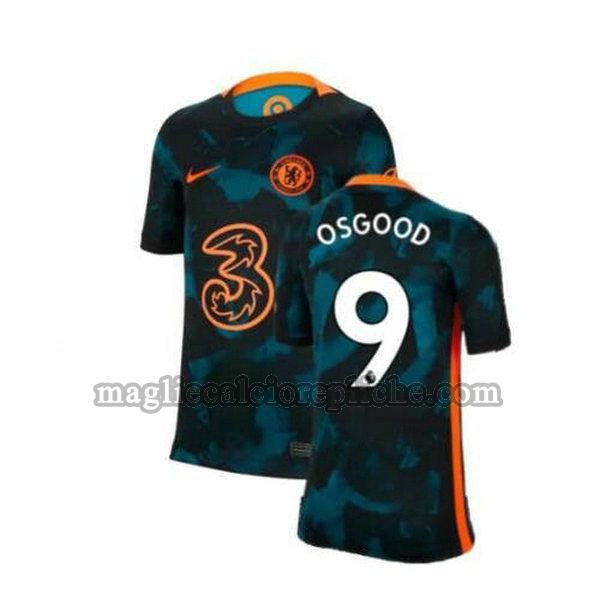 seconda maglie calcio chelsea 2021 2022 osgood 9 verde