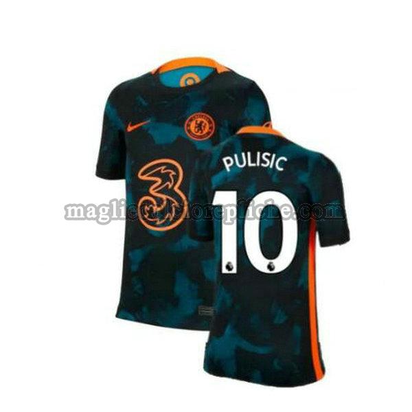 seconda maglie calcio chelsea 2021 2022 pulisic 10 verde