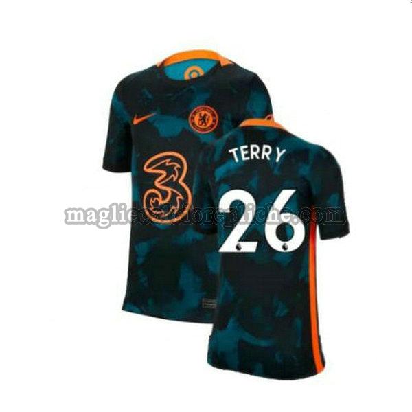 seconda maglie calcio chelsea 2021 2022 terry 26 verde