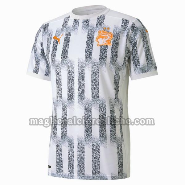 seconda maglie calcio costa d'avorio 2021 thailandia bianco grigio