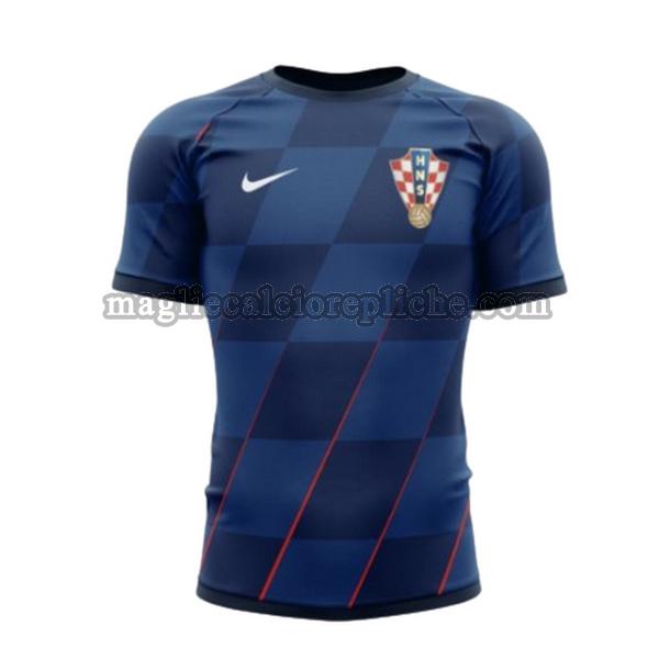 seconda maglie calcio croazia 2024 thailandia blu