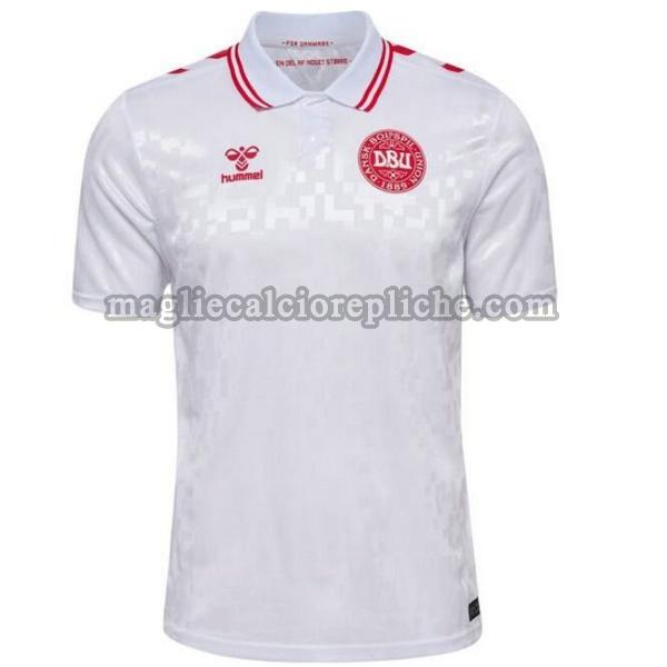 seconda maglie calcio danimarca 2024 thailandia bianco