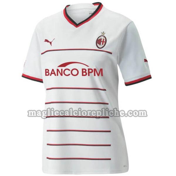 seconda maglie calcio donna ac milan 2022 2023 bianco