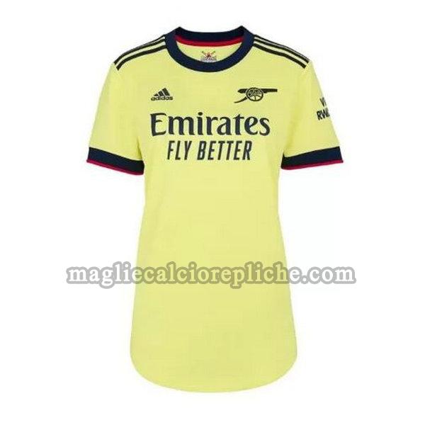 seconda maglie calcio donna arsenal 2021 2022 giallo