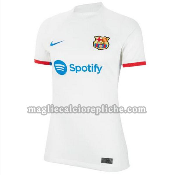 seconda maglie calcio donna barcellona 2023 2024 bianco