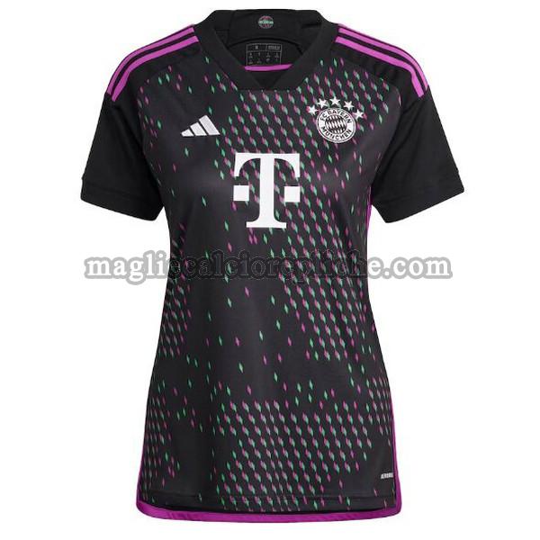 seconda maglie calcio donna bayern münchen 2023 2024 nero