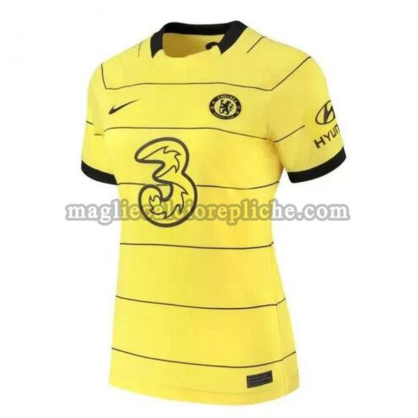 seconda maglie calcio donna chelsea 2021 2022 giallo