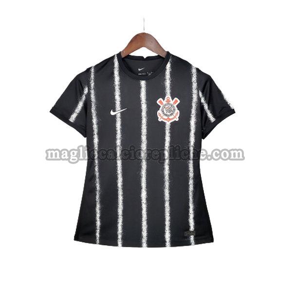 seconda maglie calcio donna corinthians paulista 2021 2022 nero