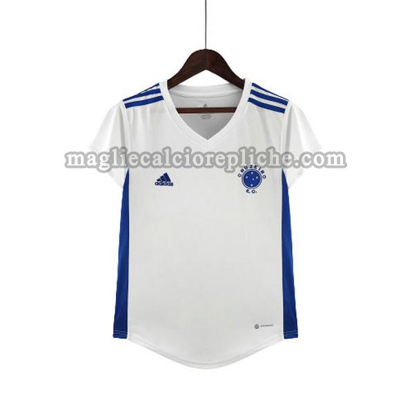 seconda maglie calcio donna cruzeiro 2022 2023 bianco