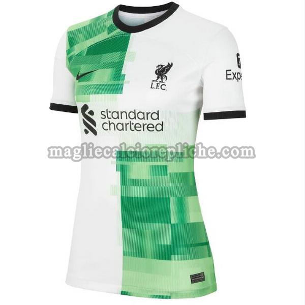 seconda maglie calcio donna liverpool 2023 2024 bianco