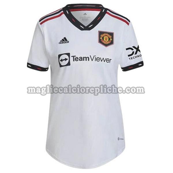 seconda maglie calcio donna manchester united 2022 2023 bianco