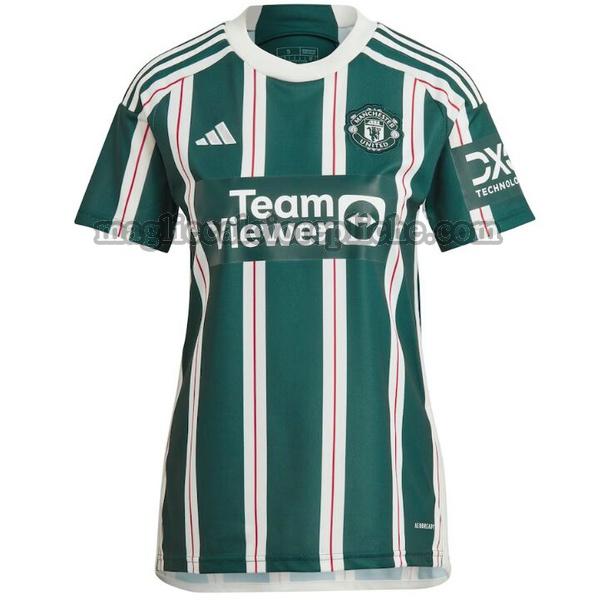 seconda maglie calcio donna manchester united 2023 2024 verde