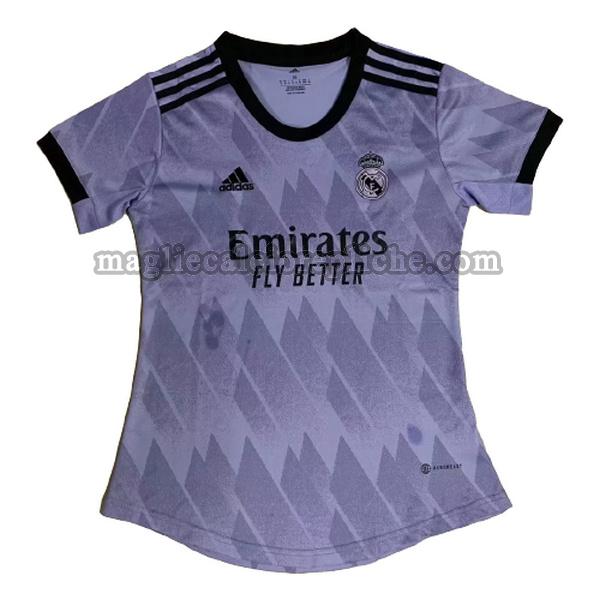 seconda maglie calcio donna real madrid 2022 2023 purple