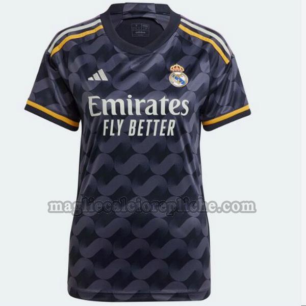 seconda maglie calcio donna real madrid 2023 2024 nero