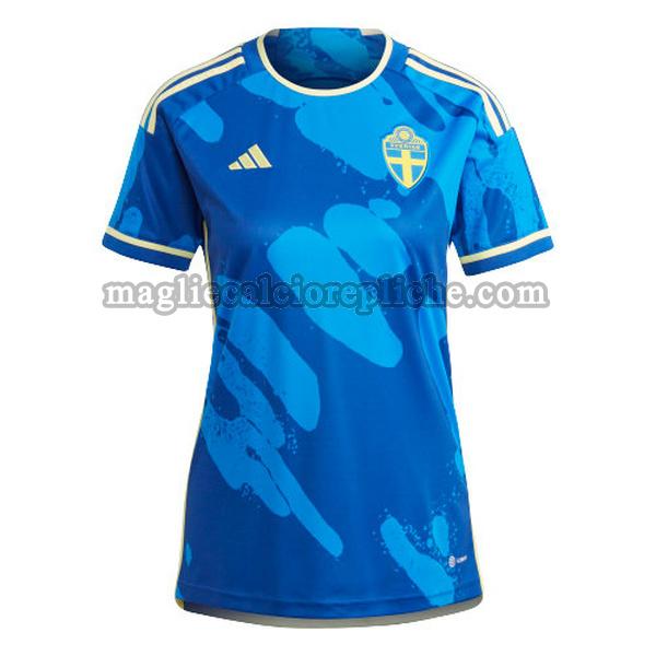 seconda maglie calcio donna svezia 2023 blu