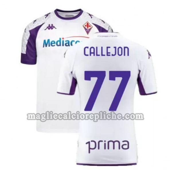 seconda maglie calcio fiorentina 2021 2022 callejon 77 bianco