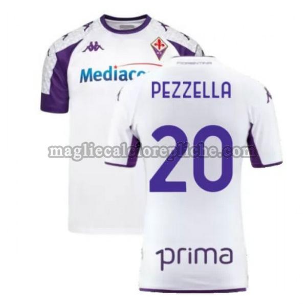 seconda maglie calcio fiorentina 2021 2022 pezzella 20 bianco