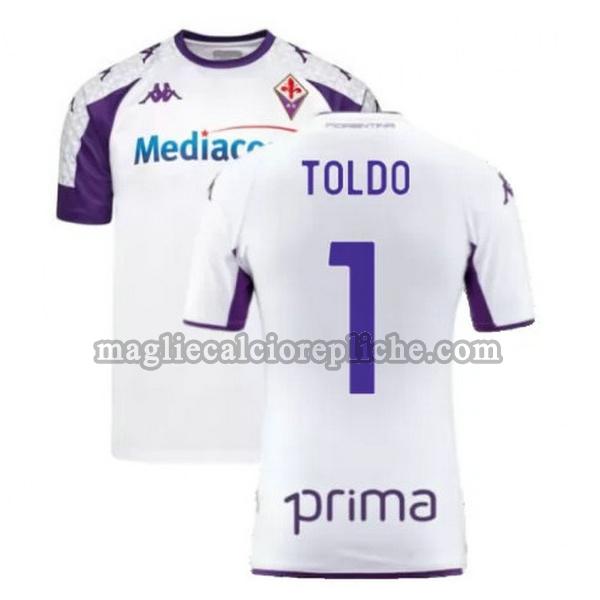 seconda maglie calcio fiorentina 2021 2022 toldo 1 bianco