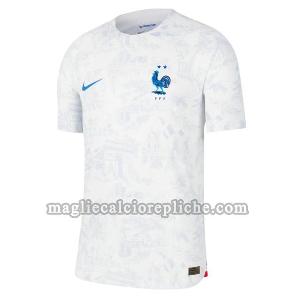 seconda maglie calcio francia 2022 thailandia bianco