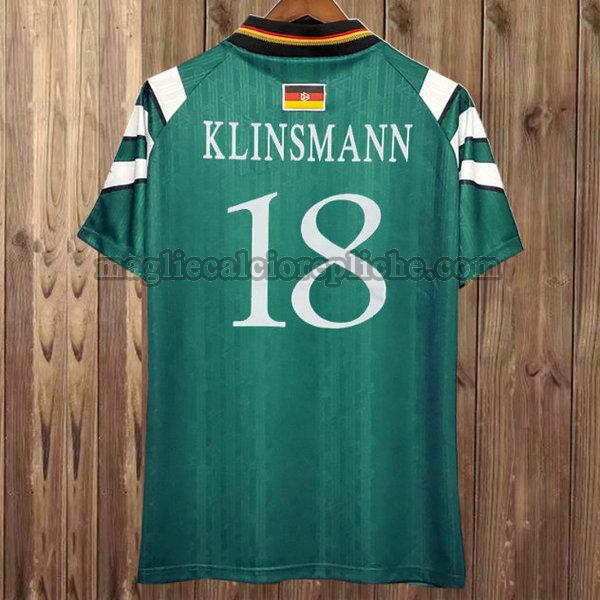 seconda maglie calcio germania 1996 klinsmann 18 verde