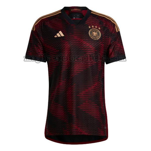 seconda maglie calcio germania 2022 thailandia rosso nero