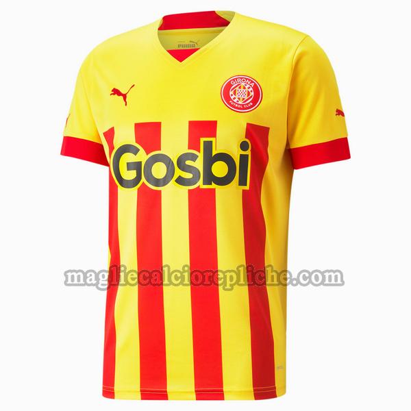 seconda maglie calcio girona fc 2022 2023 thailandia giallo rosso